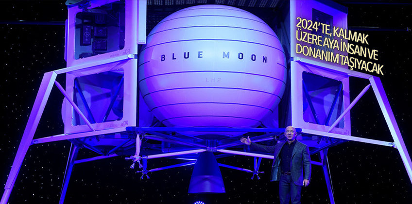 Ay'a sefer yapacak uzay aracını tanıtan Bezos: Bu kez kalmak üzere gidiyoruz